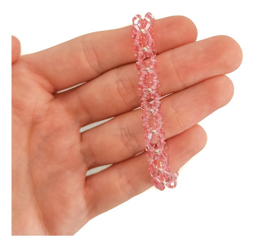 Pulsera Plata 925 - Pulsera Cristal Doble - Pulsera Mujer 