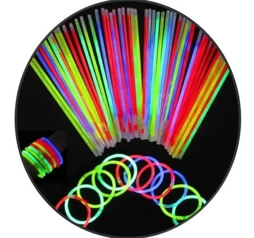 300 Pulseras Luminosas Fluorecentes Luz Neón Fiesta Eventos