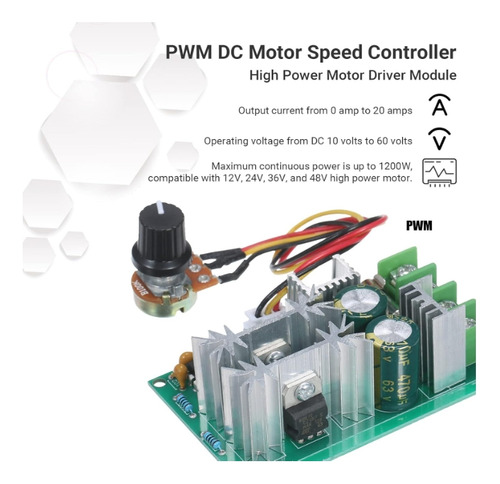 Controlador De Velocidad Pwm De 2 Piezas, Módulo De Control