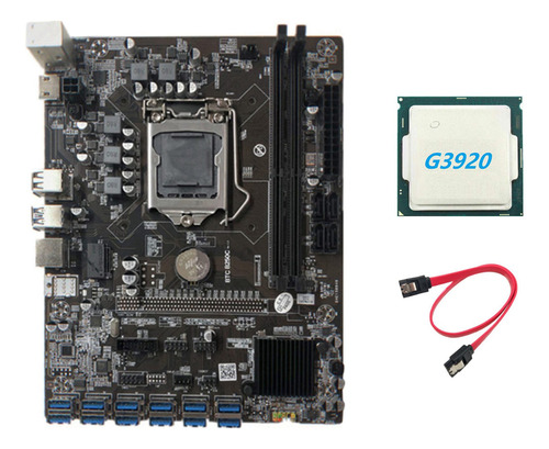 Placa Base Minera B250c Btc Con Cpu G3920 O G3930 Cpu+ca