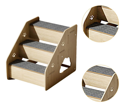 Escaleras De Madera Para Perros Con Escalera Para 3 Pasos