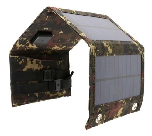 Cargador Solar Celulares Plegable 50w Camuflaje / Puerto Usb