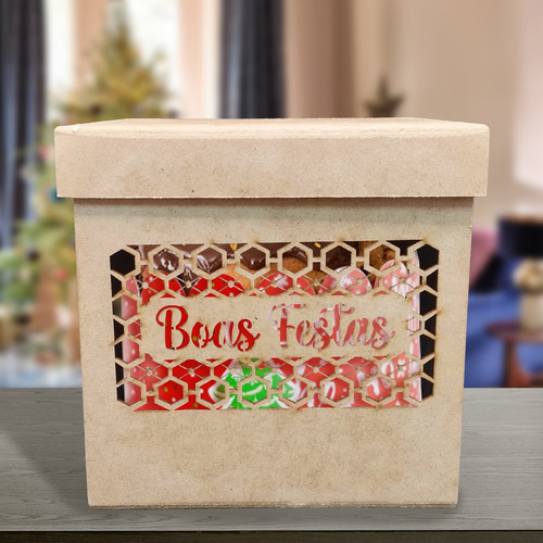 Caixas Panetone Bolo Alto 15x15x15 Fundo Reforçado Em Mdf