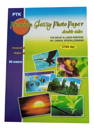 Papel Fotográfico Doblecara Brillante Inkjet/láser * 50hojas