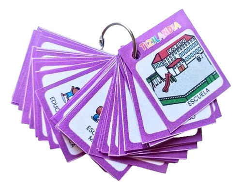 Rutina Escolar. Llavero De Pictogramas. Autismo