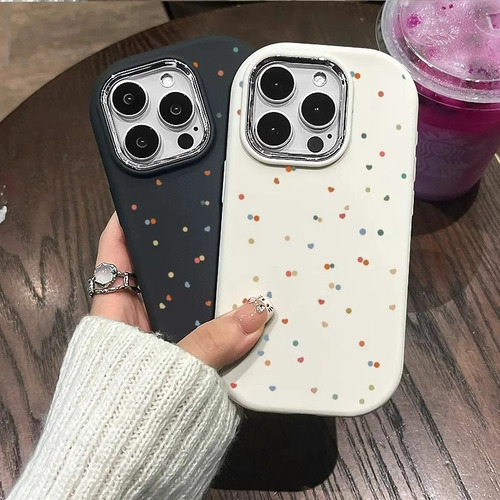 . Funda De Silicona For iPhone Con Diseño De Luna Colorida