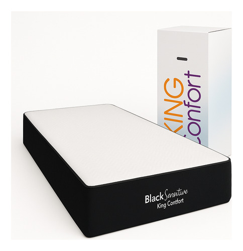 Colchón Matrimonial Memory Foam Color Blanco Semi Firme