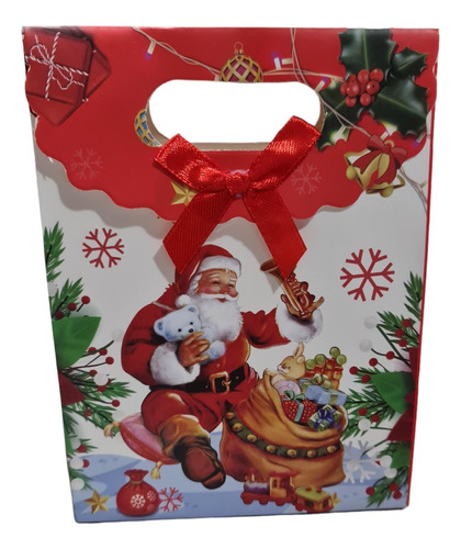 Bolsa De Navidad Para Regalos Pack 12 16x12x3