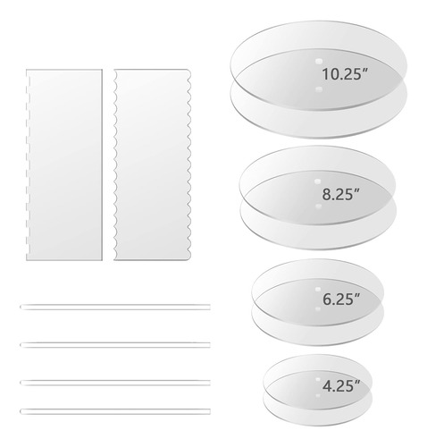 Juego De Discos Redondos Acrílicos Para Tartas, Juego De Dis