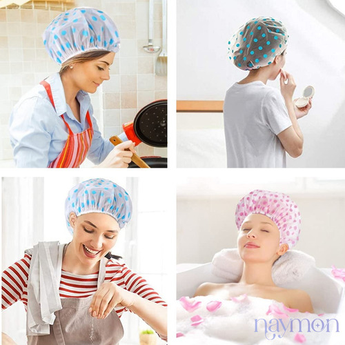 - 3pz Gorro Baño Ducha Impermeable Reutilizable Elastico