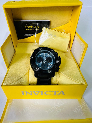 Reloj Invicta Seahunter X Negro/azul Fullset Men Negro Negro Azul Acero (Usado)