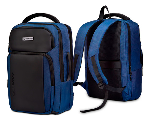 Mochila Para Notebook 15.6 Prime Preto com Azul Goldentec