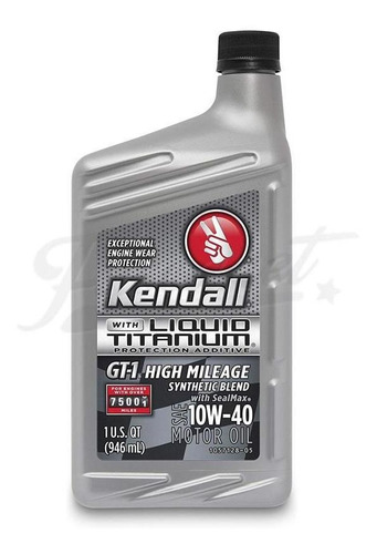 Aceite Kendall 10w40 Alto Kilometraje + Titanio Lubricante