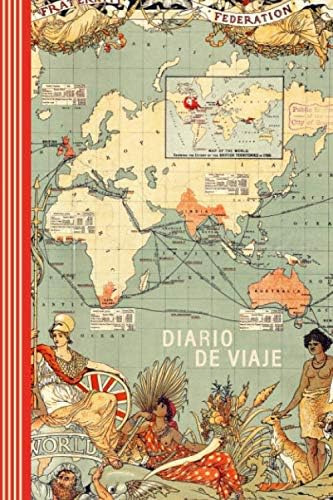 Libro: Diario De Viaje: Mapa Del Mundo Gran Bretaña Libro De