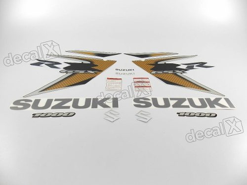 Kit completo de pegatinas negras y doradas para Suzuki Gsxr 1000 2008