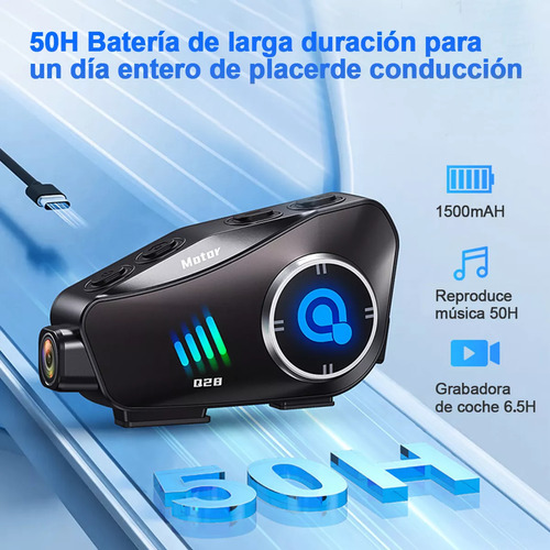 Intercomunicador Casco Audifonos Bluetooth Para Casco Cámara