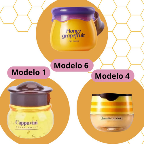 100 Pz Hidratante Labios Mascarilla Bálsamo Tarro Miel Honey