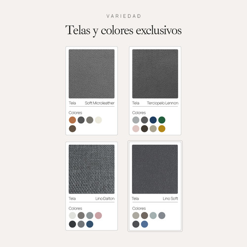Sala Esquinera Moderna Latt Sillón Modular Lino Soft Minimal