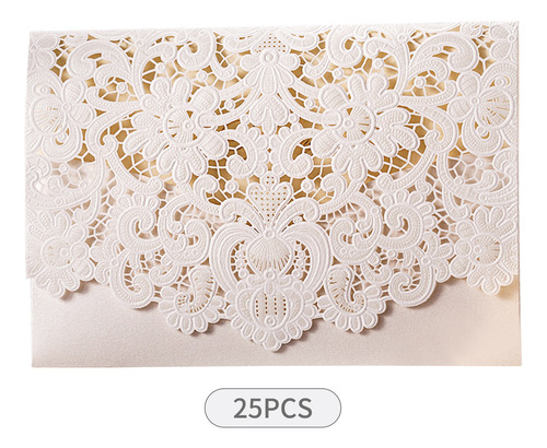 Tarjetas De Invitación, 25 Unidades, Sobres De Boda Huecos P