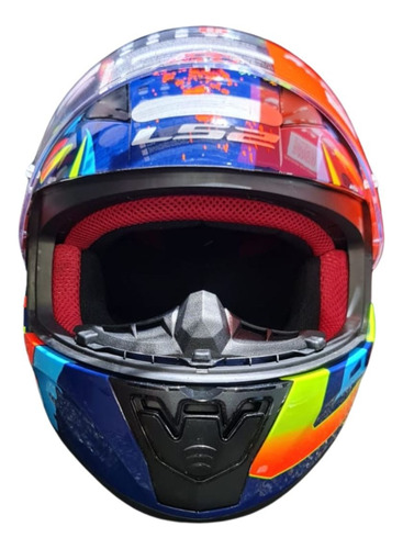 Capacete Ls2 Ff353 Rapid Tagline E Balaclava Azul/amarelo Tagline 58