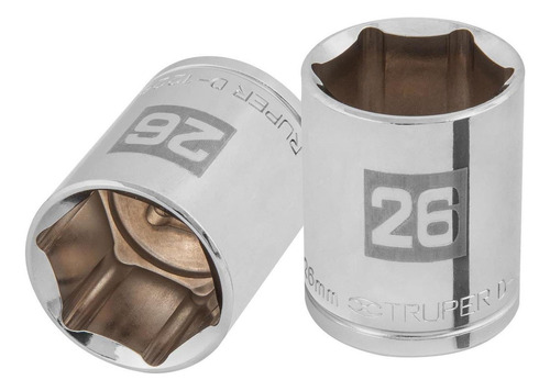 Dado De 26 Mm, 6 Puntas, Cuadro 1/2 , Truper