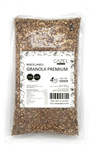 Granola Premium Oaxaca Natural Con Miel 500g