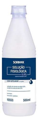 Soro Fisiológico Farmax Sorimax 500ml Higienização Gotejador