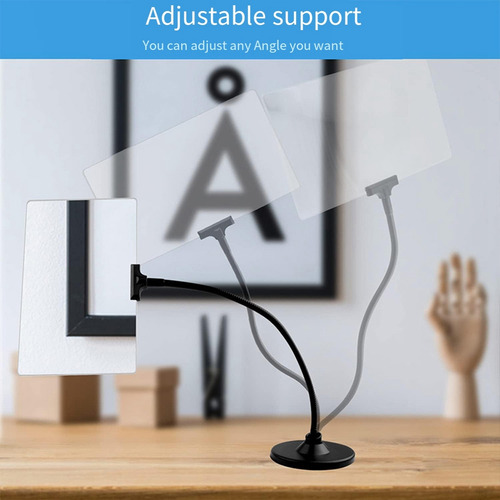 Lupa 4x Con Soporte, Libro Completo Flexible Con Cuello De C