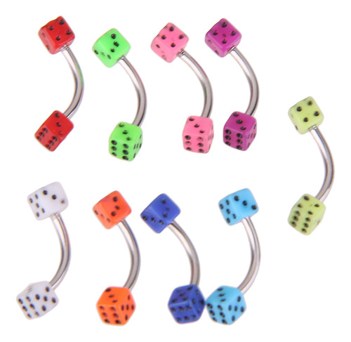 20x Anillos Para El Labio Lengua Vientre Ceja Para El Cuerpo