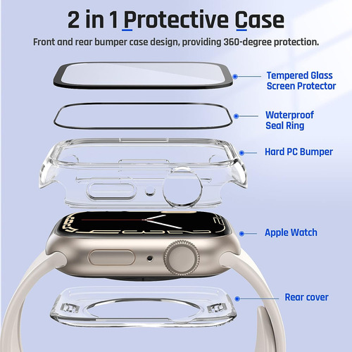 Goton 2 En 1 Funda Impermeable Para Apple Watch Series 9 ...