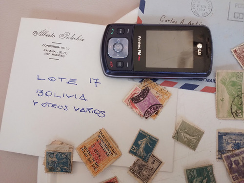 Lote Antiguas Estampillas Bolivia Y Otros Varios Pises L 17 (Usado)