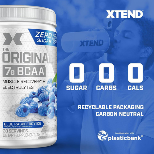 Xtend Scivation Bcaa 30 Servicios Sabor Blue Raspberry Ice