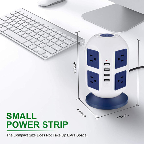 Enchufe Socket Port Surge Ac Usb Con Escritorio Multi Power