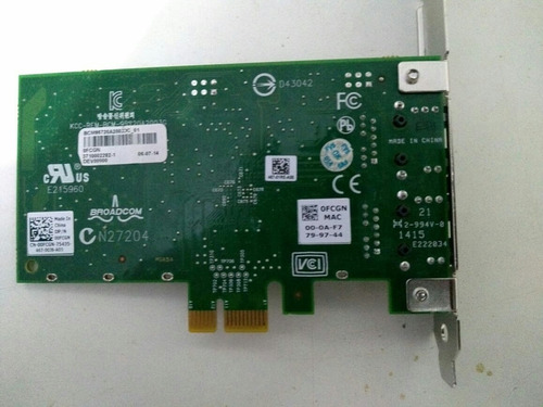 Placa De Rede Dell Broadcom 5720 Dp-nofcgn Dual Port (Usado)
