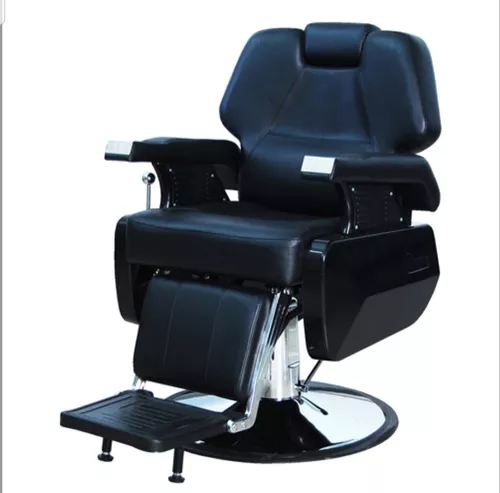 Cadeira Poltrona Barbeiro Dubai Com Apoio De Perna - Fabricante: Darus  Design - Cor: Preto Croco