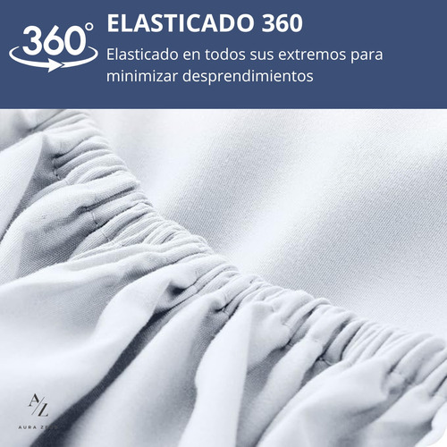 Sabanas Bajera Ajustable Blanca 2 Plazas Elasticada Hilo Ropa De Cama Aura Zeus
