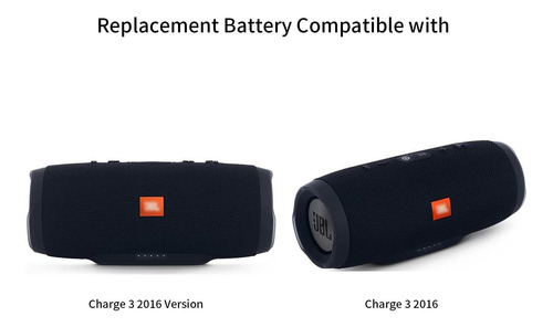 Seivi Batería De Repuesto Para Altavoz Jbl Charge 3 (2016),