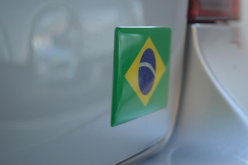 Imagem 3 de 5 de Adesivo Bandeiras Brasil E Israel Resina Resinada, Carro