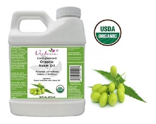 Aceite Organico Neem Sin Refinar Prensado Frio Verdana 