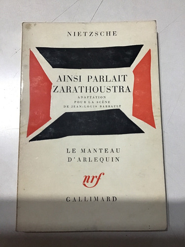 Ainsi Parlait Zarathoustra- Nietzsche- En Frances-  