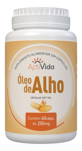 Oleo De Alho Activida 60 Caps 250mg Pote