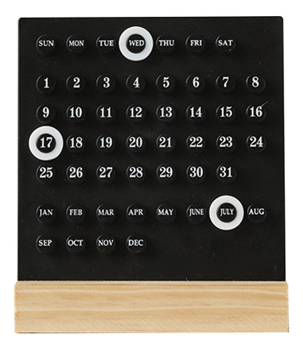 Calendario Decoración Calendario De Escritorio Negro