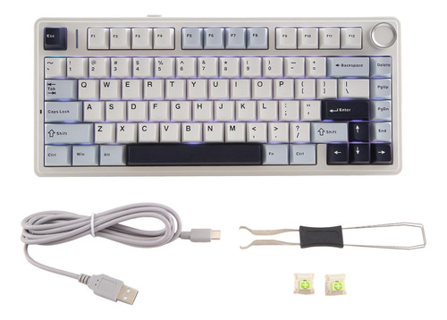 Teclado Mecánico F75 80 Cable De Teclado Inalámbrico Interc