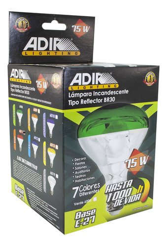 Foco Adir Spot 75 W Rojo A6011