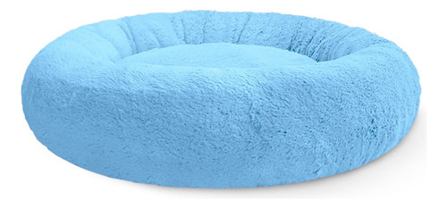 Kit Caminha G Cães E Gatos Pelucia Macia Manta Cobertor Cor Azul Bebê Desenho Liso