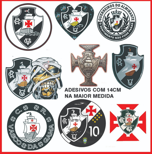 7 Adesivos Flamengo Fluminense Botafogo Vasco Times Futebol