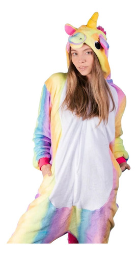 Imagen 4 de 7 de Pijama Kigurumi Kanguro Plush Importado Stich Unicornio