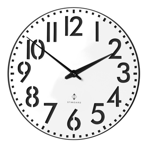 Reloj De Pared Moderno De 71cm Diametro Blanco - Threshold