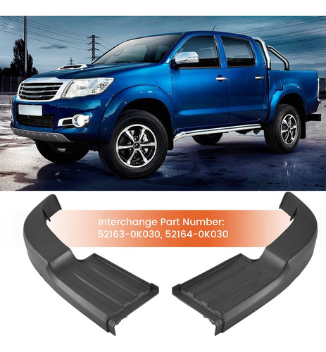 Plato De Parachoques Trasero Negro Para Hilux Revo Rocco 201