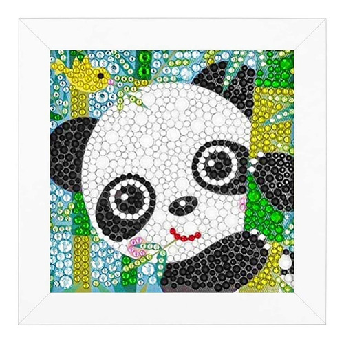 Lienzo Kit Pintura Con Diamantes Oso Panda Grupo Educar